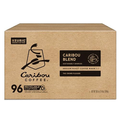 Caribou Coffee Caribou Blend Keurig Single-Serve K-Cup Pod, Medium Roast Coffee, 96 Count