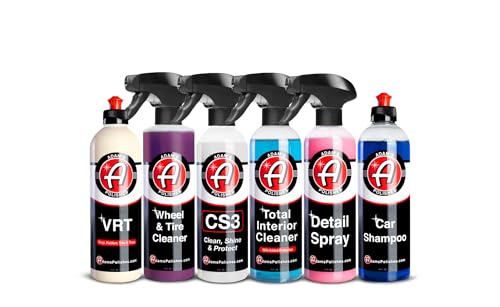 Adam's Essential Car Wash Kit (6-Item) - USA Made Auto Detailing Car Care Cleaning Kit for Car & Truck Lovers, Dads, Moms and DIYers - Our Products
