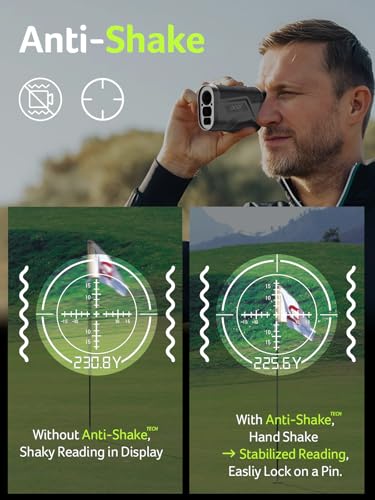 Acer Golf Rangefinder with Slope - 800Yards Range Finder for Hunting, 6X Magnification with Flag Pole Locking Vibration, Rechargeable Battery with Magnet Stripe Golf Accessories for Men, Gifts