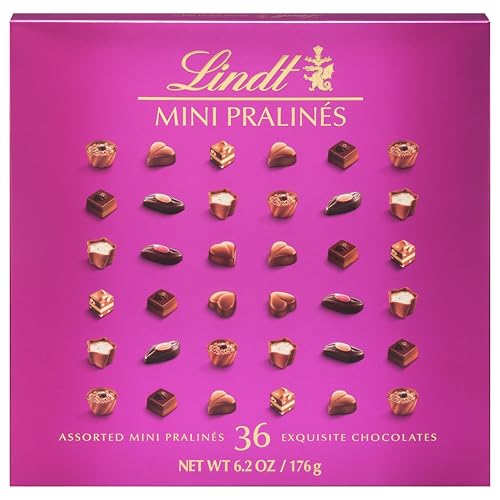 Lindt Mini Pralines, Assorted Chocolate Pralines with Premium Filling, Easter Chocolate Candy, 6.2 oz Gift Box