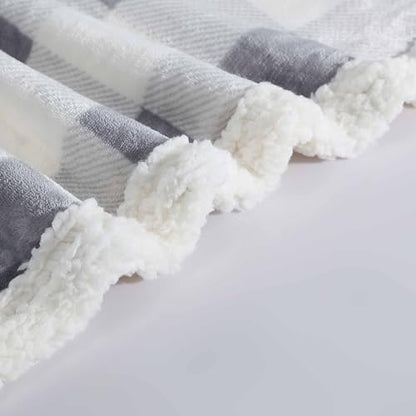 Eddie Bauer - Blanket, Super Soft Reversible Sherpa & Brushed Fleece Bedding, Throw Blankets for Couch, Ideal for Lounging (Chrome)