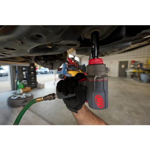 Ingersoll Rand 2236QTIMAX-2 DXS2 1/2" Air Impact Wrench, 2" Extended Anvil, Quiet, 1500 ft-lb Torque, Titanium Hammercase, Friction Ring Retainer, Pistol, Interchangeable Anvil, Multi-functional Tool