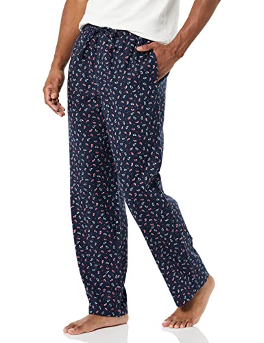 Amazon Essentials Men's Straight-Fit Woven Pajama Pant, Navy Paisley, 3X-Large