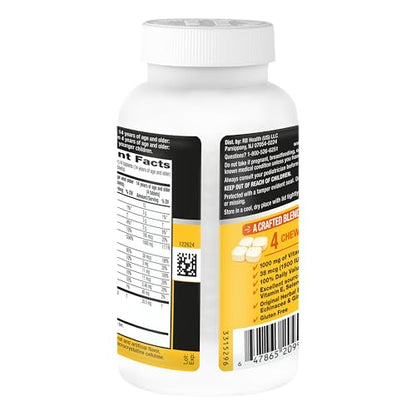 Airborne Vitamin C 1000mg (per Serving) - Citrus Chewable Tablets (116 Count in a Bottle), Gluten-Free Immune Support Supplement, with Vitamins A C E, Zinc, Selenium, Echinacea, Ginger, Antioxidants