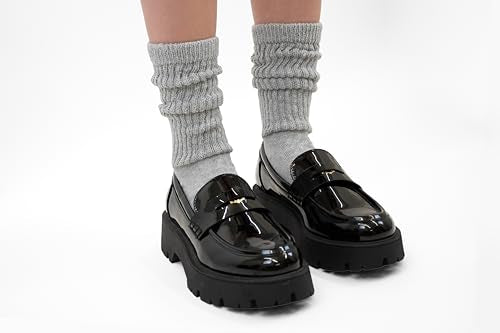 HUE Women's Slouch Socks 3 Pair Pack, Black/Black/Black, One Size