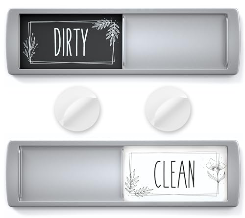 ASSURED SIGNS Dishwasher Magnet Clean Dirty Sign 7 x 2 Inch, Premium Build