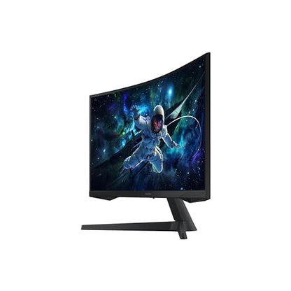 Samsung 32" Odyssey G55C Series QHD 1000R Curved Gaming Monitor, 1ms(MPRT), HDR10, 165Hz, AMD Radeon FreeSync, Eye Care, Glare Free, Sharp Resolution LS32CG550ENXZA