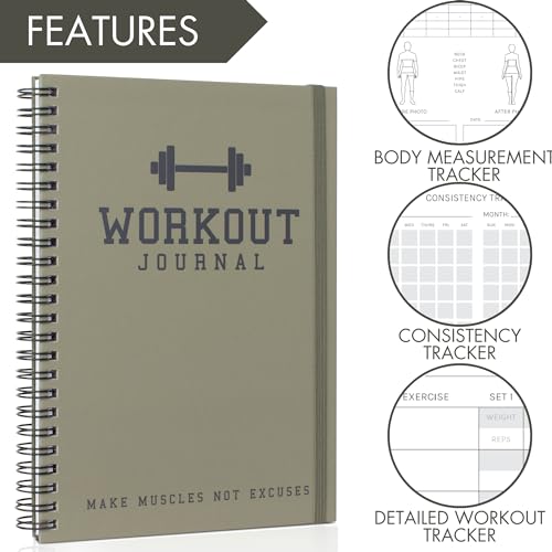 The Ultimate Fitness Journal for Tracking and Crushing Your Gym Goals - Detailed Workout Planner & Log Book For Men and Women - Great Gym Accessories With Calendar, Nutrition & Progress Tracker