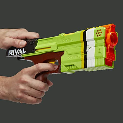 NERF Rival Kronos XVIII-500 Blaster, Breech-Load, 5 Rival Rounds, Spring Action, 90 FPS Velocity, Green (Amazon Exclusive)