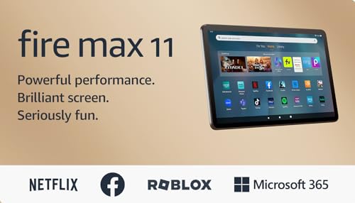 Amazon Fire Max 11 tablet (newest model) vivid 11” display, all-in-one for streaming, reading, and gaming, 14-hour battery life, optional stylus and keyboard, 64 GB, Gray