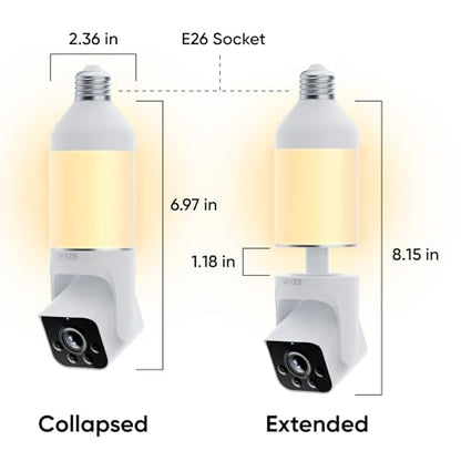 WYZE Bulb Cam - 2K HD Smart Light Bulb Security Camera, E26 Socket