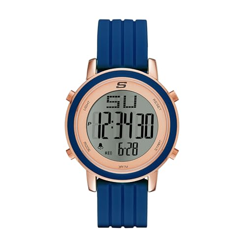 Skechers Women's Westport Digital Chronograph Watch, Color: Rose Gold, Navy (Model: SR6010)