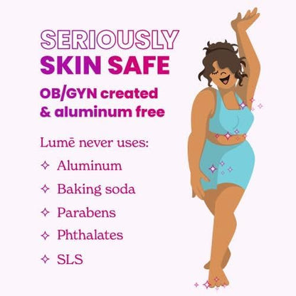 Lume Acidified Deodorant Wipes - 24 Hour Odor Control - Aluminum Free, Baking Soda Free, Skin Loving - 45 Count (Pack of 3) (Cool Cucumber)