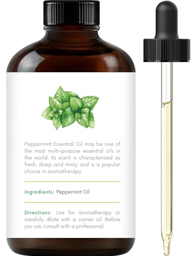 Handcraft Blends Peppermint Essential Oil - Huge 4 Fl Oz - 100% Pure and Natural - Premium Grade with Glass Dropper