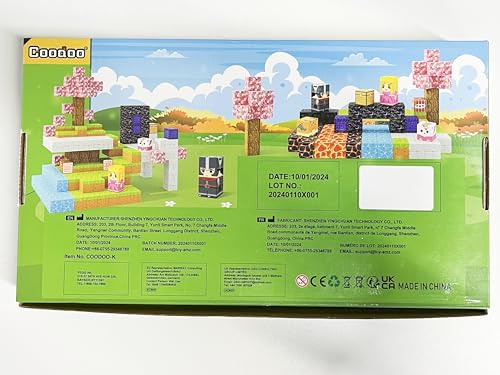 Magnetic Blocks - Build Mine Magnet World Magic Portal Set, Magnetic Tiles 1" Building Blocks Toddler Toys STEM Sensory Outdoor Toys for 3+ Year Old Boys & Girls, Creative Kids Games Kids Toys 84PCS