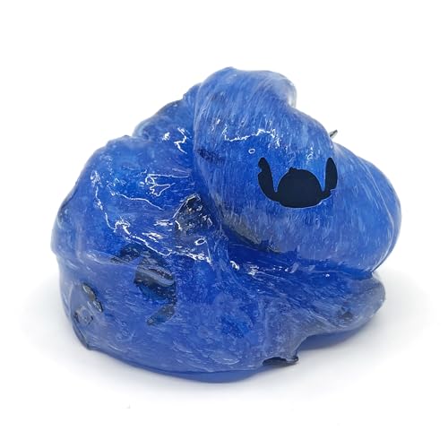 CRA-Z-Slimy Stitch Slime Toy- Glossy, Stretchy, Super Soft, Smooth Blue Stitch Slime with Stitch Shaped Confetti Mix-Ins for Boys and Girls, Lilo and Stitch Kids Toy Gift