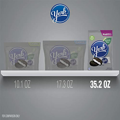 YORK Dark Chocolate Peppermint Patties, Candy Party Pack, 35.2 oz