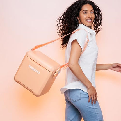 Igloo Apricot 11 Qt Tag-Along Too Strapped Picnic Style Cooler