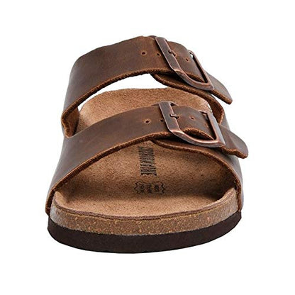 CUSHIONAIRE Women's Lane Cork Footbed Sandal With +Comfort, Brown Oily 11