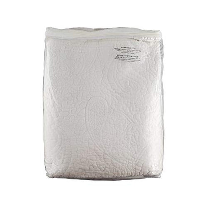 Greenland Home Paisley Quilted 100% Cotton Bed Skirt, Ivory, King
