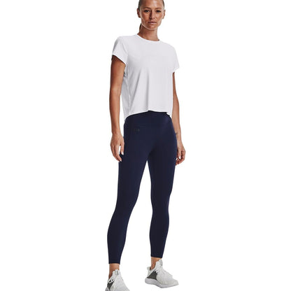 Under Armour Womens Motion Ankle Leggings, Midnight Navy (410)/White, Large