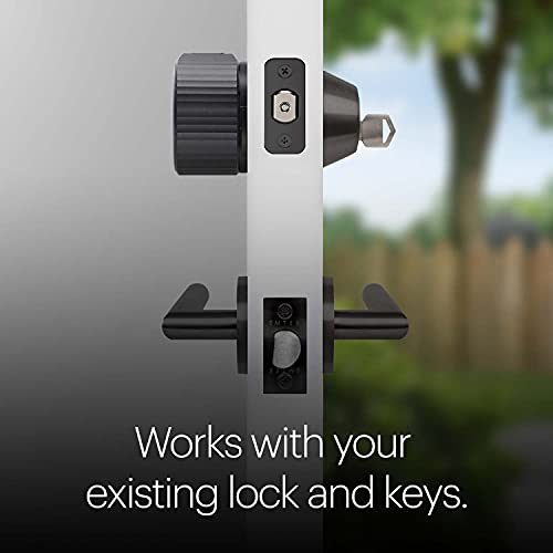 August Home, Matte Black Wi-Fi Connected Smart Keyless Entry Door Lock (4th Generation), Electronic Door Lock Fits Your Existing Deadbolt in Minutes, ‎AUG-SL05-M01-G01