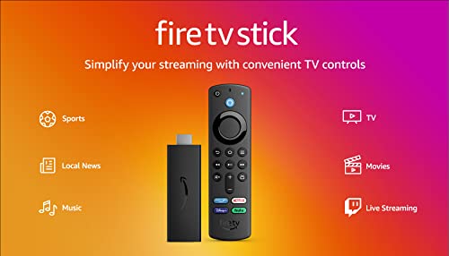 Amazon Fire TV Stick, HD, sharp picture quality, fast streaming, free & live TV, Alexa Voice Remote with TV controls