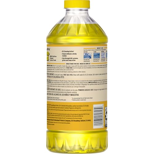 CloroxPro Pine-Sol Multi-Surface Cleaner, All Purpose Cleaner, Lemon Fresh, 40 Fluid Ounces (Package May Vary)