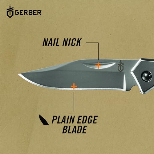 Gerber Paraframe Mini Pocket Knife - 2.2 Inch Plain Edge Stainless Steel Folding Knife for EDC Gear and Equipment