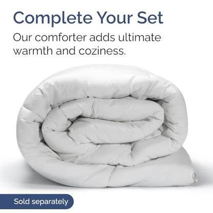 Extra Deep Queen Sheet Set - 6 Piece Breathable & Cooling Sheets - Hotel Luxury Bedding Set w/18-24 Inch Extra Deep Pockets - Easy & Secure Fit - Soft, Wrinkle Free & Comfy - Blue Stripes, Queen Size