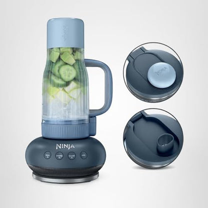 Ninja BlendBOSS | Personal Smoothie Blender and Tumbler | 26oz Travel Tumbler w/Leakproof Lid & Intergrated Chug Spout | AutoIQ Technololgy | 1200 Peak Watt | Cyberspace | DB301CYBRN | (NEW)