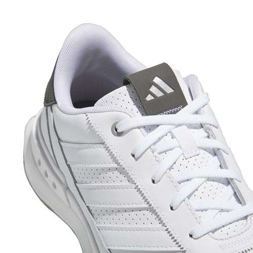 adidas Men's S2G Spikeless Leather 24 Golf Shoes, Footwear White/Charcoal, 8.5