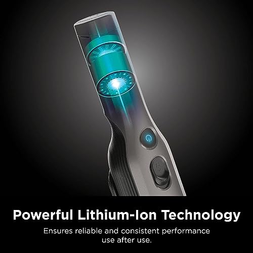 Shark WV201 WANDVAC Handheld Vacuum, Lightweight at 1.4 Pounds with Powerful Suction, Charging Dock, Single Touch Empty and Detachable Dust Cup,Graphite, Slate