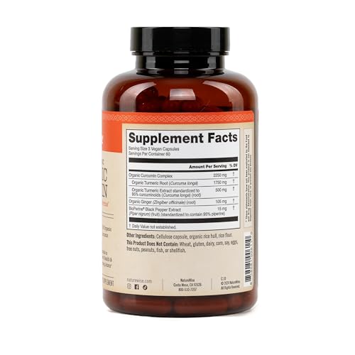 NatureWise Curcumin Turmeric 2250mg - 95% Curcuminoids & BioPerine Black Pepper Extract for Advanced Absorption - Daily Joint and Immune Health Support - Vegan, Non-GMO, 180 Count[60-Day Supply]