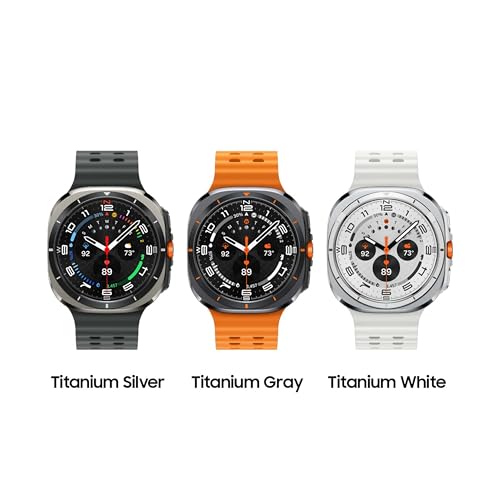 Samsung Galaxy Watch Ultra 47mm LTE AI Smartwatch w/Energy Score, Wellness Tips, Heart Rate Tracking, Sleep Monitor, Fitness Tracker, GPS, 2024,Titanium White [US Version, 1Yr Manufacturer Warranty]