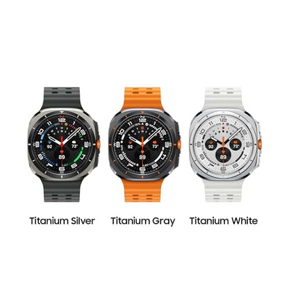 Samsung Galaxy Watch Ultra 47mm LTE AI Smartwatch w/Energy Score, Wellness Tips, Heart Rate Tracking, Sleep Monitor, Fitness Tracker, GPS, 2024,Titanium White [US Version, 1Yr Manufacturer Warranty]