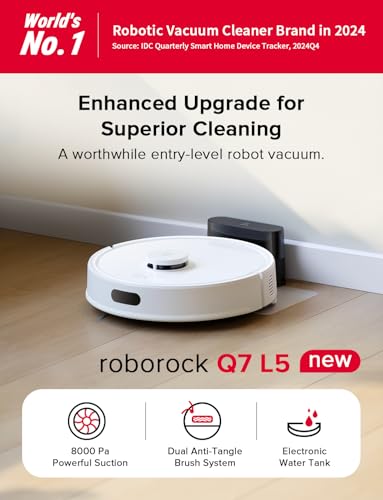 roborock Q7 L5 Robot Vacuum and Mop Combo, 8,000Pa Suction