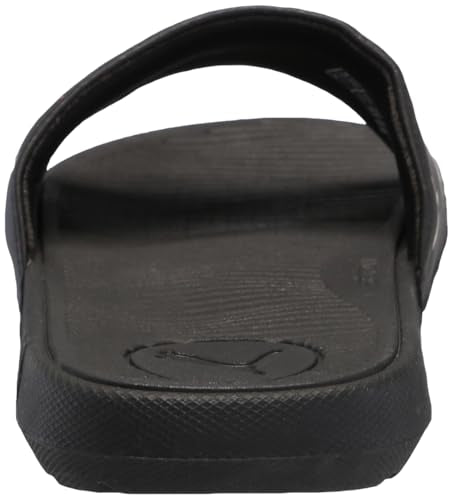 PUMA Women's Cool Cat 2.0 Slide Sandal, TOSS Black-Metallic Gold Silver, 8