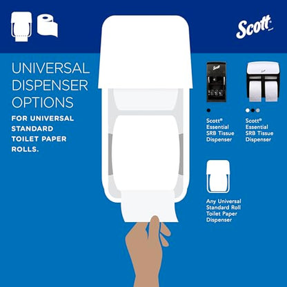 Scott® Professional 100% Recycled Fiber Standard Roll Toilet Paper, Bulk (13217), with Elevated Design, 2-Ply, White, Individually wrapped rolls (473 Sheets/Roll, 80 Rolls/Case, 37,840 Sheets/Case)