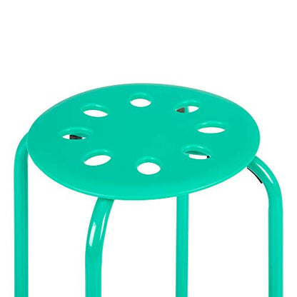 Norwood Commercial Furniture Stacking Stools for Kids and Adults, 17.75" Standard Height Portable Nesting Office and Classroom Stools, Contemporary, Pack of 4