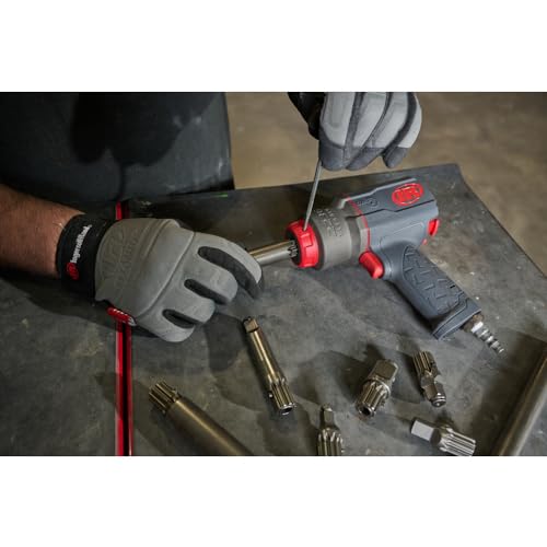 Ingersoll Rand 2236QTIMAX-2 DXS2 1/2" Air Impact Wrench, 2" Extended Anvil, Quiet, 1500 ft-lb Torque, Titanium Hammercase, Friction Ring Retainer, Pistol, Interchangeable Anvil, Multi-functional Tool