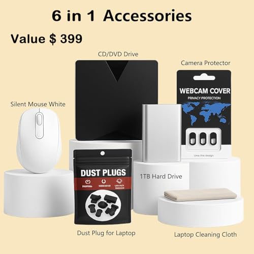 HP 17.3" FHD Laptop for Business & Students - w/External DVD Drive & Office Lifetime License, AMD Ryzen 5 7430U CPU, 250 Nits IPS Display, Webcam, Wifi6, Win 11 Pro (64GB RAM 2TB SSD)