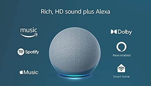 Amazon Echo (newest model), Alexa speaker with premium sound, Ideal for large bedrooms, living rooms and kitchens, Twilight Blue
