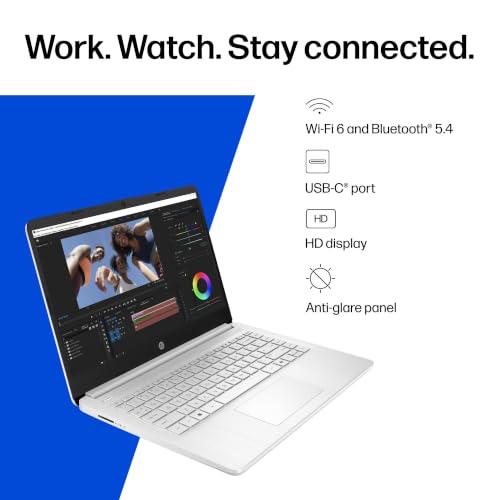 HP 2027 Everyday Laptop, Intel CPU, 128GB Storage, Copilot AI, Office 365 | 1TB Cloud Storage, Windows 11, Fast Charge, WiFi 6, Long Battery Life, Lightweight & Portable, Study & Work, Modern Silver