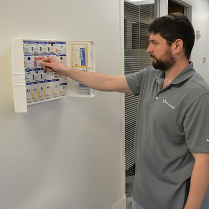 First Aid Only 1000-FAE-0103 SmartCompliance 50-Person OSHA Compliant First Aid Kit for Business, Large Plastic First Aid Cabinet with Medications, 245 Pieces