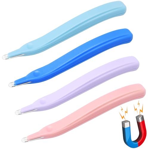 4 Pack Magnetic Staple Remover Tools, Professional Stapler Remover 4 Colors | Staple Puller Remover For Classroom, Multicolored Stapler Remover Tool, Staple Remover Stick For Home School Office