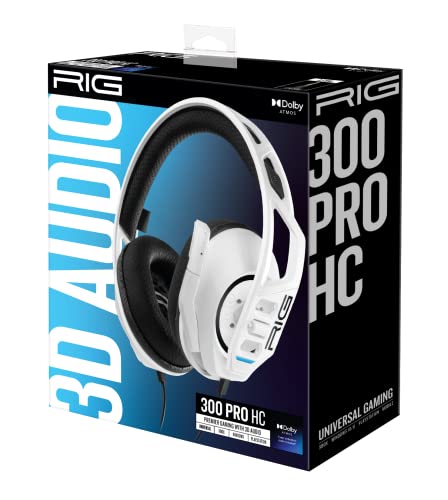 RIG 300 PRO HC Multiplatform Universal Gaming Headset for Xbox, Playstation, Windows 10/11 PC, Nintendo Switch -White