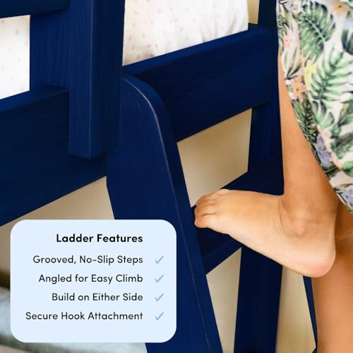 Max & Lily Classic Twin Over Full Bunk Bed, Blue