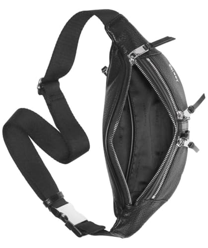 Calvin Klein Marlow Organizational Belt Bag, Black/Silver, One Size