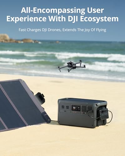 DJI Power 1000 Portable Power Station, 1024Wh LiFePO4 Battery, 2200W Solar Generator, Home Backup, 4-in-1 Fast Charging, 23db Ultra-Silent, Camping & RVs, Off-grid, Power Outage (Solar Panel Optional)